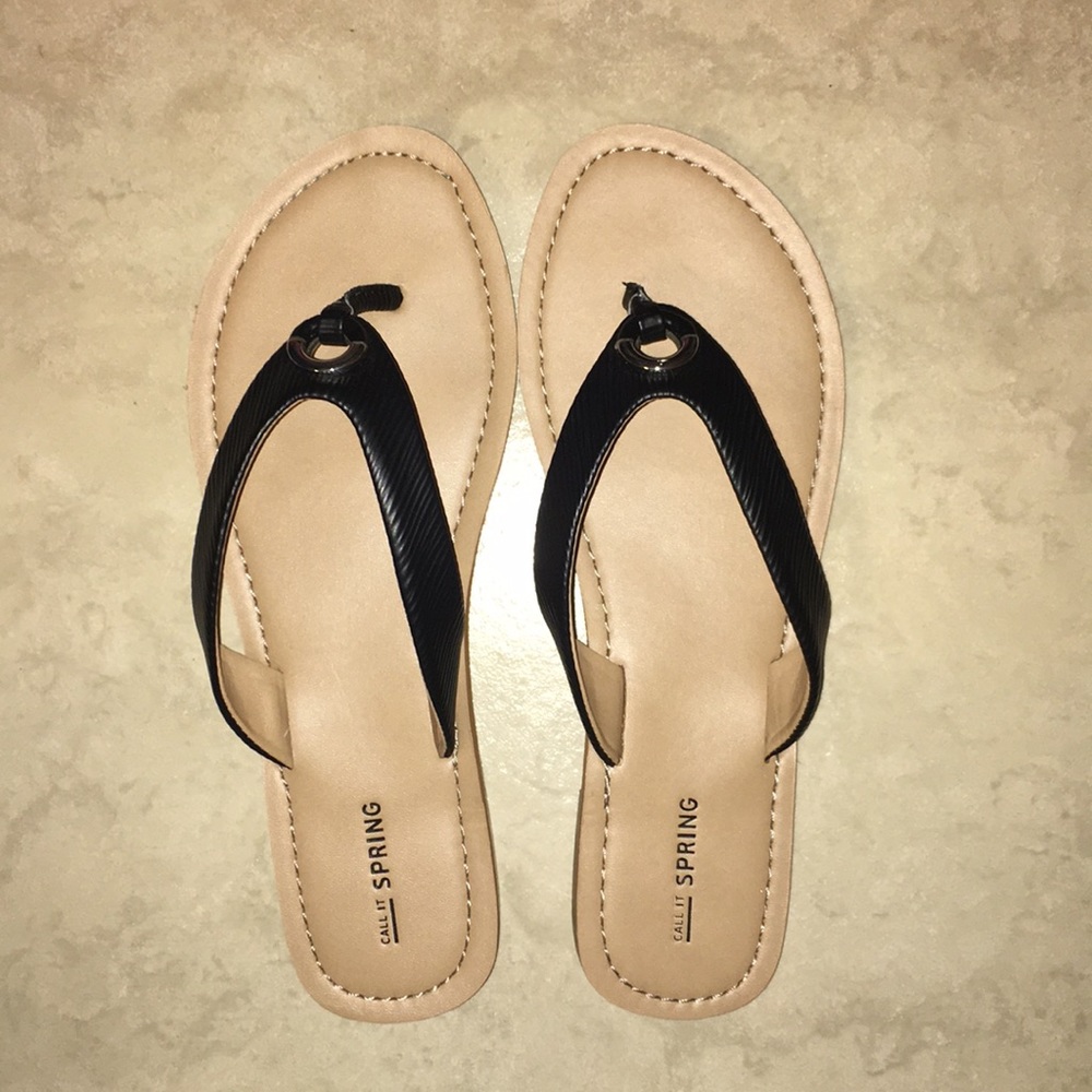 Black Flip Flops